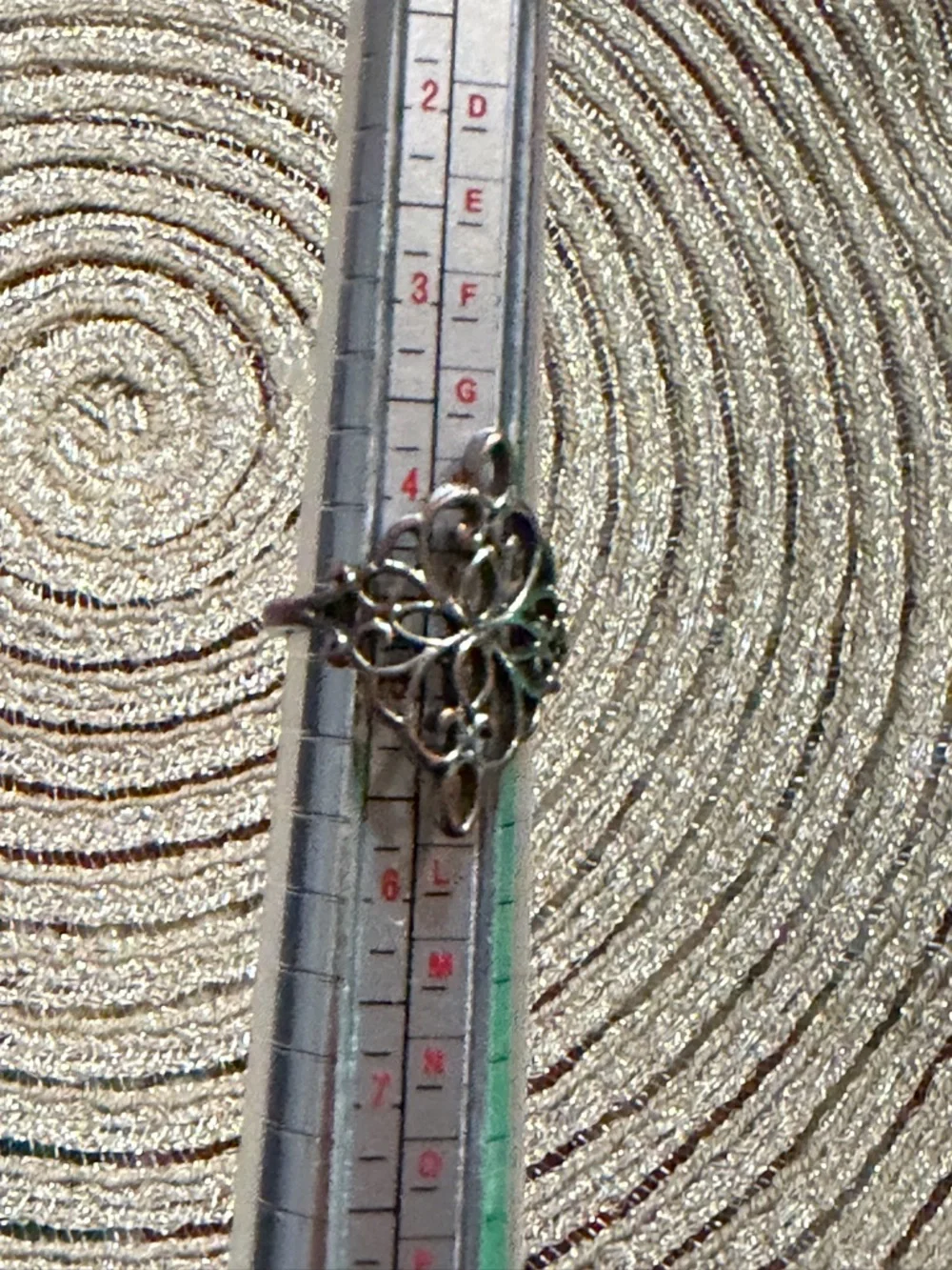 Vintage Gold Tone Filigree Ring Size 5 Openwork Scroll Statement Elegant